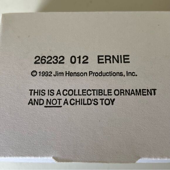 NIB Sesame Street 1992 Ernie Ornament Jim Henson Christmas Ornament - Picture 5 of 5